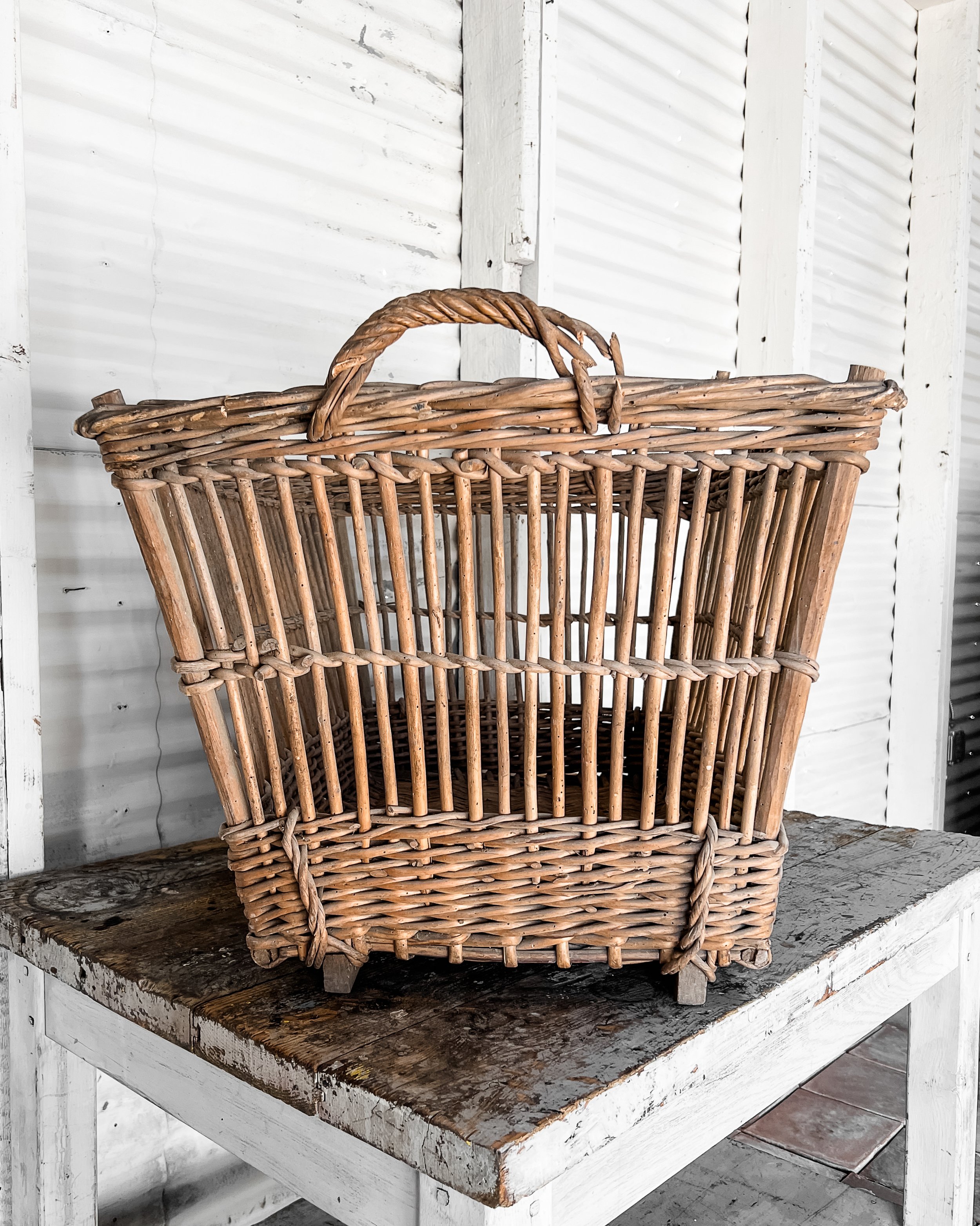 Antique French Market Basket — East End Salvage